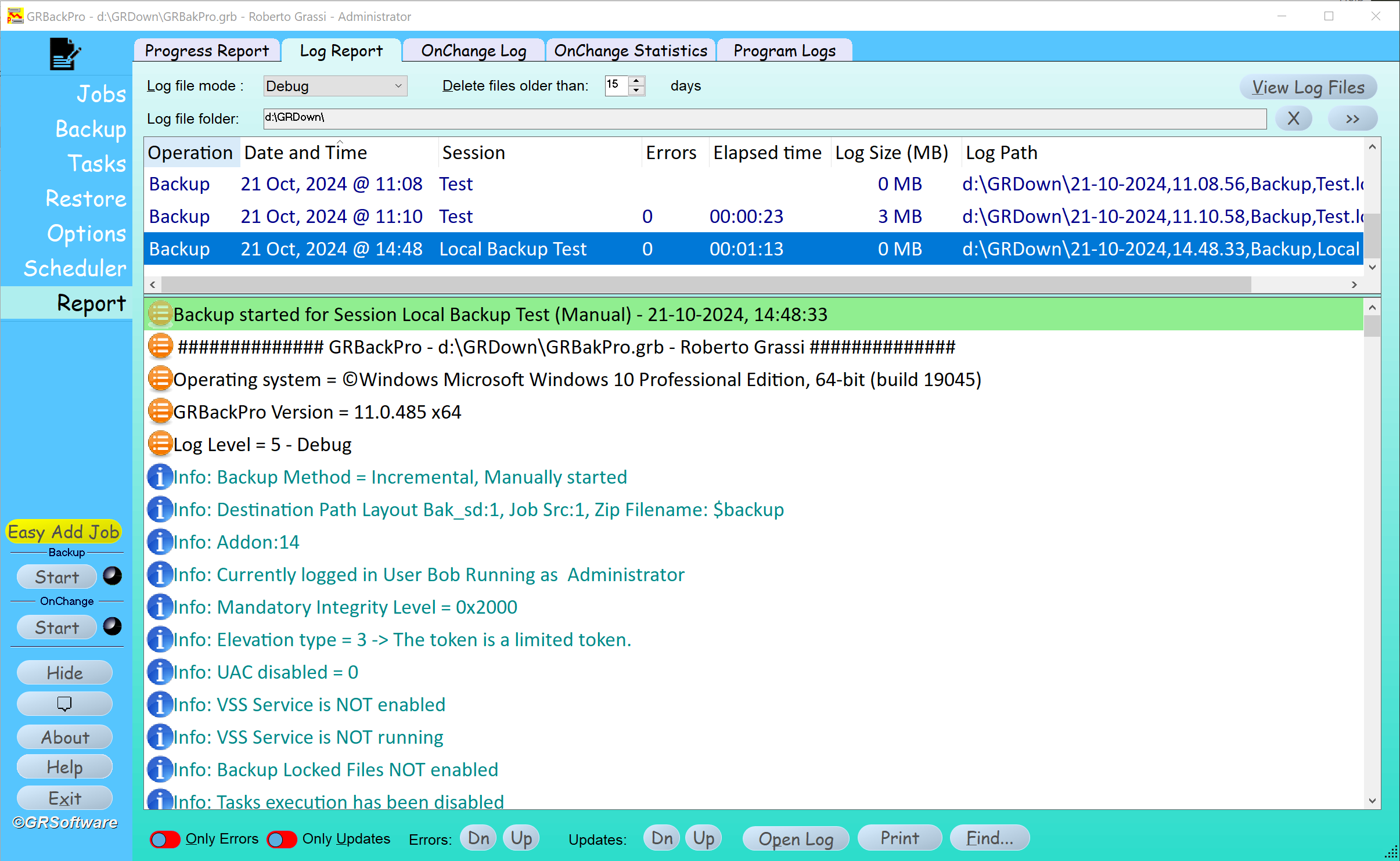 Report panel image